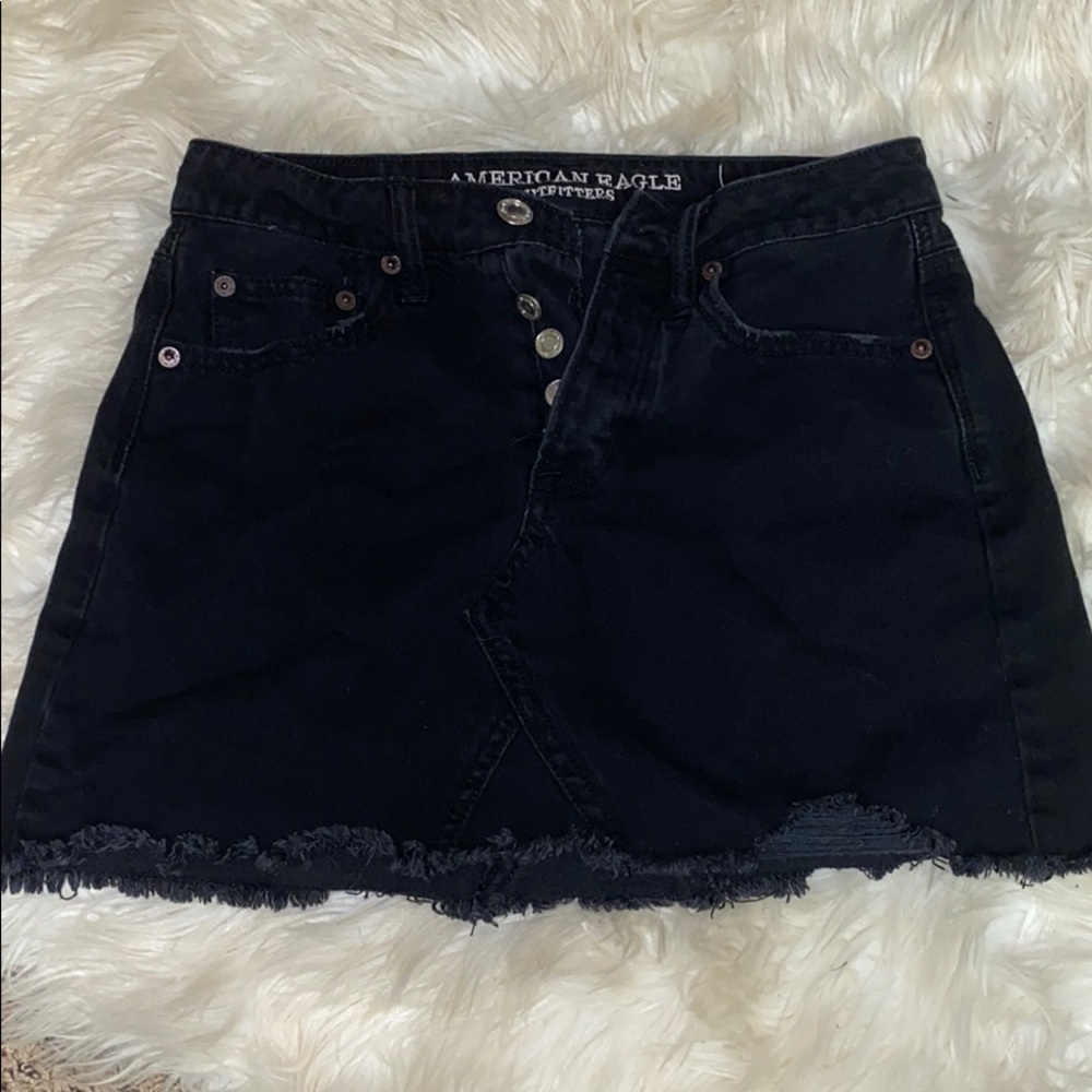 AE black jean skirt